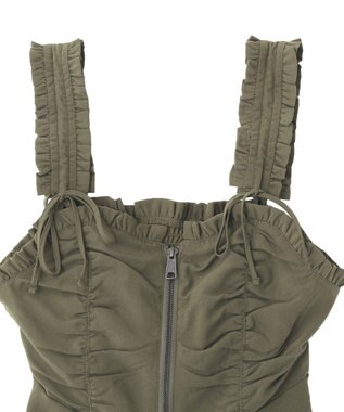 earth music&ecology ペプラムビスチェ Khaki