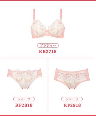 Wing ブラジャー 背中の段差をスムージング バストの脇流れをブロック 脇高設計(バック) 【後ろ姿きれいブラ】 ブラ KB2718 ウイング／ワコール ロマンピンク