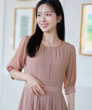 Tiaclasse 【新色追加】シフォンワンピース ピンク