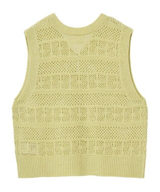 AMERICAN HOLIC 【前後2WAY】レース編みニットベスト Pistachio