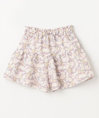 ANY KIDS 総柄フリル キュロット ラベンダー×マーガレット