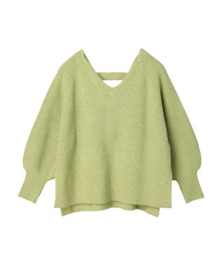Green Parks ・Ｐｅｔｉｔ　Ｆｌｅｕｒ　両Ｖネックニットチュニック Lime Green