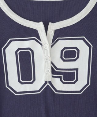 WEGO ナンバリングガーターリブトップス ネイビー