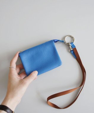TIDEWAY MONTH WALLET WITH CORD ストラップ付きウォレット ブルー