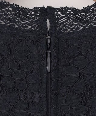 組曲 L 【先行予約・WEB限定】フラワーラッセルレーススタンド襟 ブラウス ネイビー系