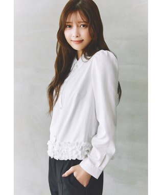 TOCCA 【消臭】TIMELESS CLASSIC 裾フリルブラウス アイボリー系