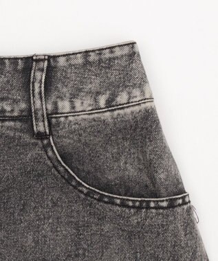 WEGO レースアップハートポケットデニムスカパン デニムブラックソノタ