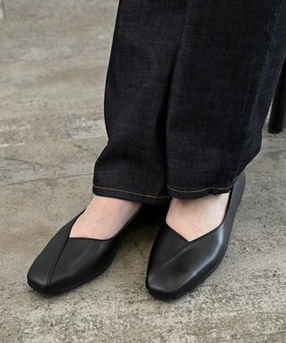 Pointer 日本製 本革Vカットパンプス ブラック