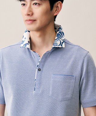 JOSEPH ABBOUD 【キングサイズ・老舗アロハブランドと21年愛されるポロシャツがコラボ】KAHALA ALOHA ダディポロ サックスブルー系