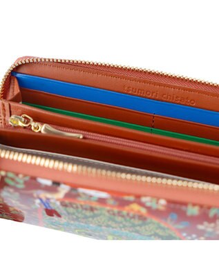 tsumori chisato CARRY ガーデンゴルフクラブ ラウンドファスナー長財布 ブラウン