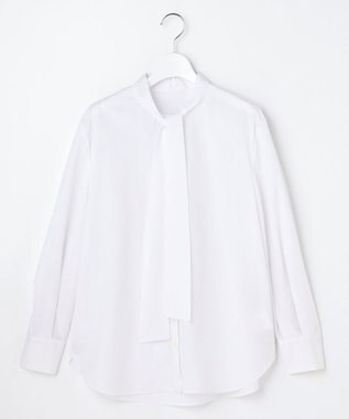 自由区 L 【カタログ掲載】ナチュラルタッチボウタイ ブラウス オフ