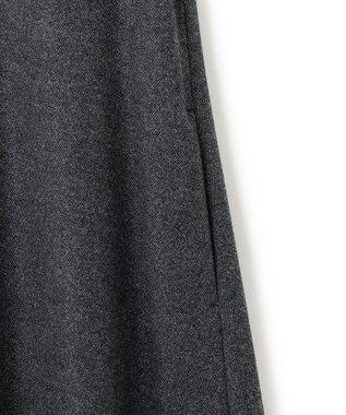 23区 S ラメミックスツイード Vネックワンピース チャコール系