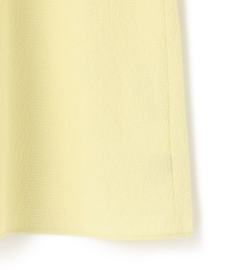 UNFILO 【洗える】シアーサッカーボリュームスリーブブラウス ライムイエロー