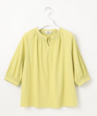 J.PRESS LADIES 【洗える】トリコットバイオ シャーリング カットソー ピスタチオ系