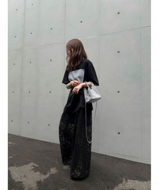 Green Parks レースタックパンツ Black