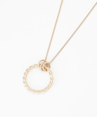 J.PRESS LADIES ツイストサークル ワントップ ネックレス ゴールド系