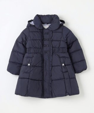ANY KIDS 【洗濯機OK】中綿 Aライン コート ネイビー