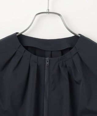 #Newans 撥水加工/UVカット機能付きペプラムライトブルゾン ネイビー