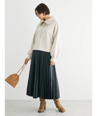 Green Parks ・ＥＬＥＮＣＡＲＥ　ＤＵＥ　スエードポンチハーフＺＩＰ Ivory