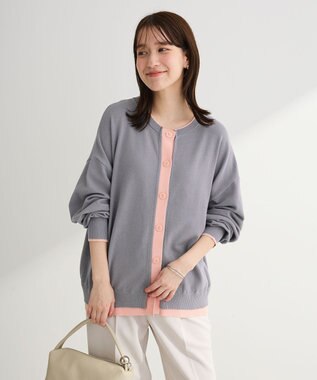 Green Parks アンチピリング前後２Ｗａｙニットカーディガン Gray