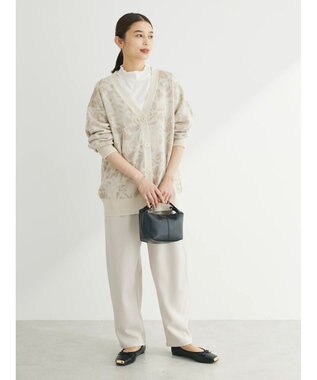 Green Parks ニュアンス柄ニットカーディガン Beige