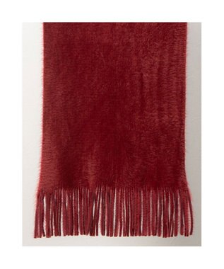 UNBILLION カシュネ cache nez / ラッセルミンク起毛リバーシブルマフラー レッド