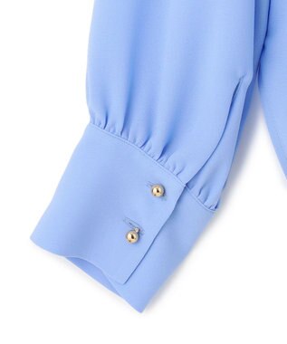 BEIGE， 【WEB限定・S-size】STOW / フリルブラウス Sax