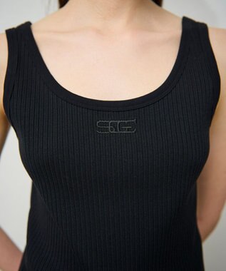 GRACE CONTINENTAL リブタンクトップ ブラック