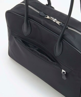 TOPKAPI 【Breath TOPKAPI】PRIM プリム ナイロン ラウンドスクエア ボストン トートバッグ チャーム付き　A4 / 軽量 ブラック