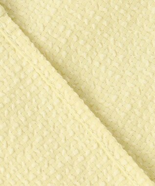 UNFILO 【洗える】シアーサッカーボリュームスリーブブラウス ライムイエロー