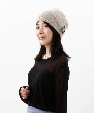 AURORA 【 LANVIN COLLECTION（ランバン コレクション） 】斜め切り替えニットワッチ ベージュ