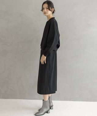 組曲 【ご好評につき追加生産！】ジョーゼットジャージー ブルゾン ブラック系