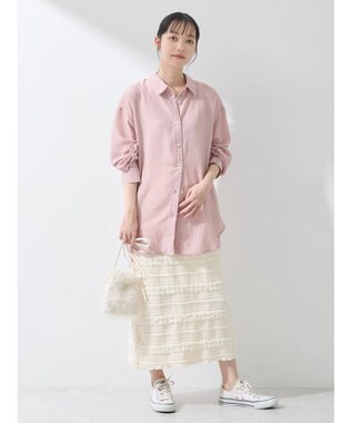 earth music&ecology シアーシャツ Pink