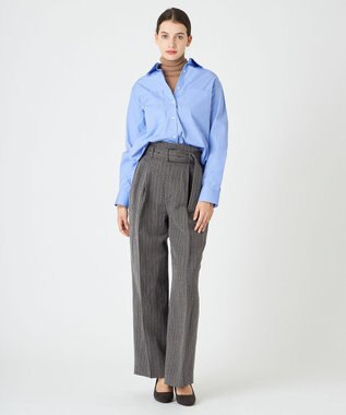 BEIGE， TURENNE / ワイドパンツ Gray×Camel line