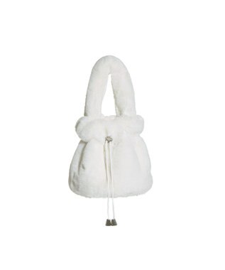 earth music&ecology アーチハンドルファーバッグ Off White