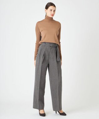 BEIGE， TURENNE / ワイドパンツ Gray×Camel line