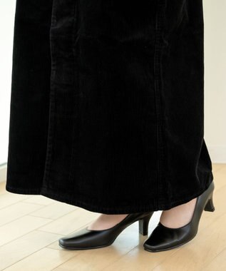 Pointer 【6cmヒール】日本製 本革低反発スクエアトゥパンプス ブラック