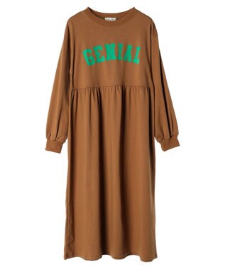 CRAFT STANDARD BOUTIQUE ウ゛ィンテージ風天竺　フロッキークラックＰＴ　ＯＰ　 Brown