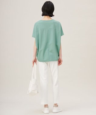 自由区 S 【接触冷感・UVカット・吸水速乾・抗菌防臭・洗える】ハイカウントフォルム Tシャツ フロスティグリーン