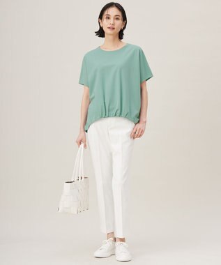 自由区 S 【接触冷感・UVカット・吸水速乾・抗菌防臭・洗える】ハイカウントフォルム Tシャツ フロスティグリーン