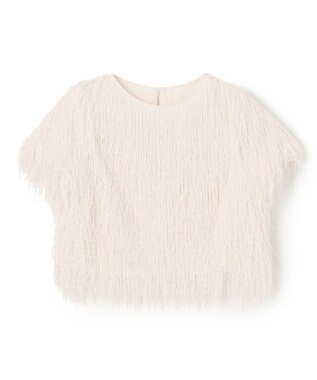 GRACE CONTINENTAL フリンジトップ ホワイト