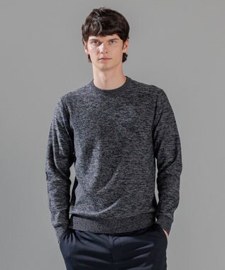 JOSEPH HOMME レクサスムリネ　クルーネックニット ネイビー系