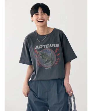 AMERICAN HOLIC ＡＲＴＥＭＩＳプリントＴシャツ Charcoal Gray