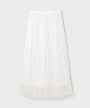 GRACE CONTINENTAL オーガンスパンコールスカート ホワイト