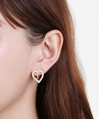 TOCCA WISH IN HEART EARRINGS イヤリング ローズ系