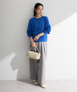 Green Parks 金釦コンパクトニットカーディガン Blue