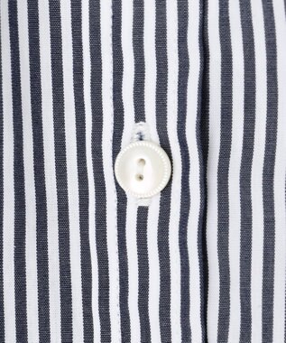 J.PRESS YORK STREET 【WOMEN】キャップスリーブ ストライプブラウス ブラック系1
