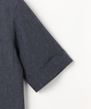 J.PRESS LADIES S リネンバイオシャンブレー ブラウス ネイビー系