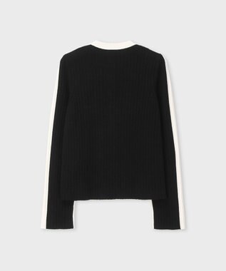 Paul Smith バイカラー スリット カーディガン オフホワイト