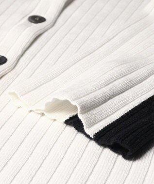 Paul Smith バイカラー スリット カーディガン オフホワイト